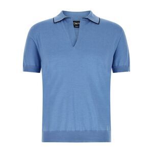 Tom Ford Men Cotton And Silk Polo Shirt